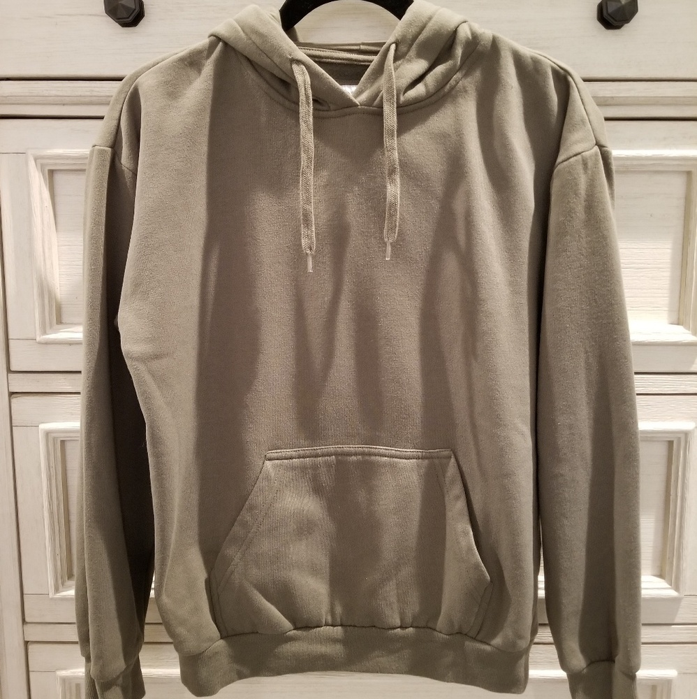 Olive Green Drawstring Sweatshirt